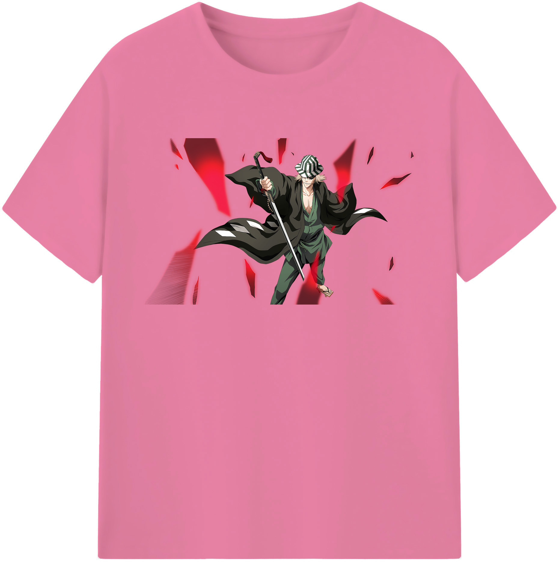 （画像用） "ブリーチ 浦原 喜助（うらはら きすけ） BLEACH Urahara Kisuke " 綿100％半袖Tシャツ（フロントプリント）